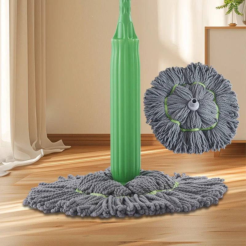 Mop Automatico Rotante 2-in-1 in Acciaio Inossidabile con Design a Torsione Senza Mani