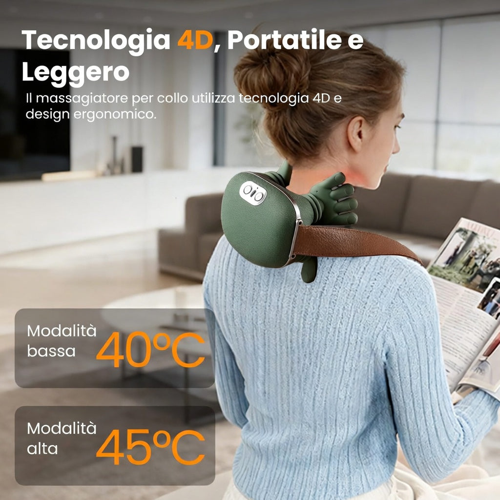 Massaggiatore Collo Caldo Bionico 4D Shiatsu