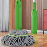 Mop Automatico Rotante 2-in-1 in Acciaio Inossidabile con Design a Torsione Senza Mani