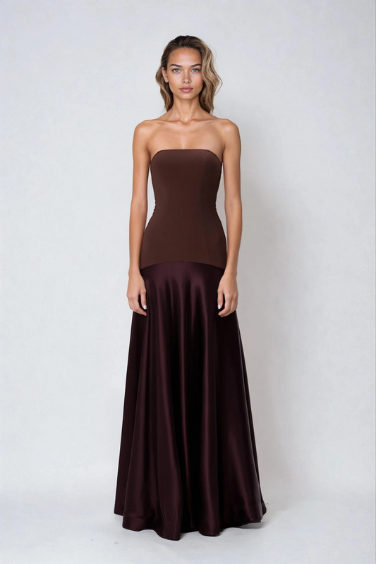 Elegant Satin Evening Gown