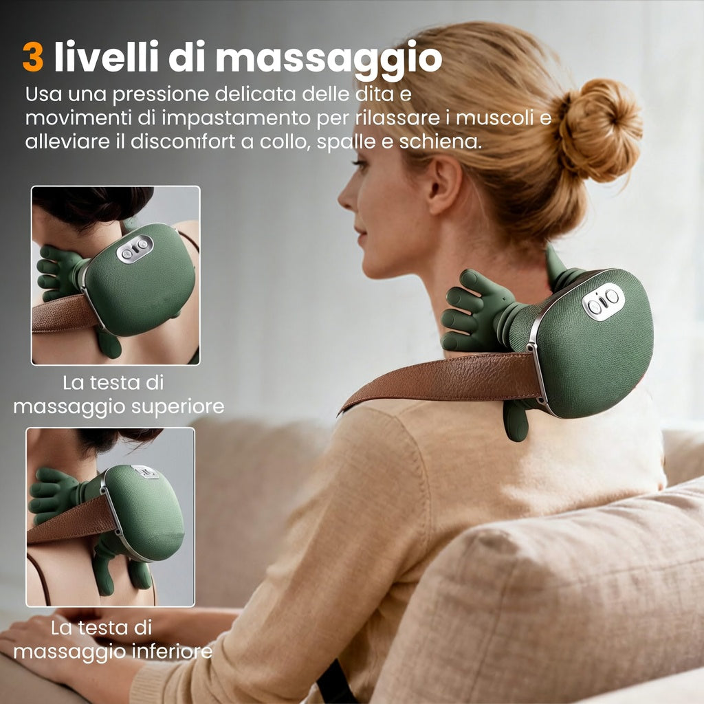 Massaggiatore Collo Caldo Bionico 4D Shiatsu