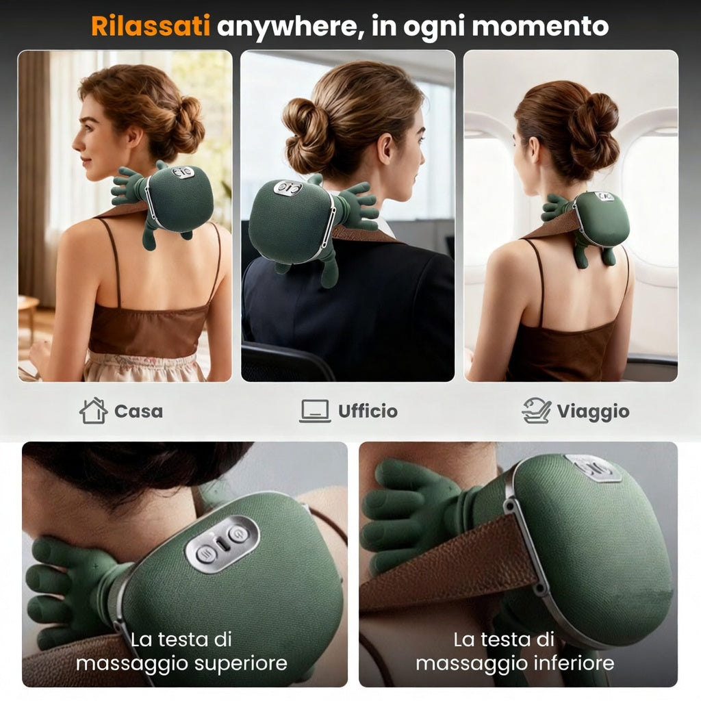 Massaggiatore Collo Caldo Bionico 4D Shiatsu